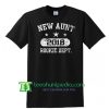 Aunt T Shirt, New Aunt 2018 Rookie Dept Tee Shirt, Birth Announcement Family Tee Shirt Maker Cheap