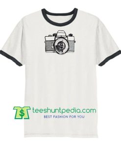 camera retro ringer t shirt Maker Cheap