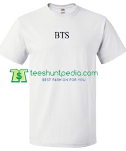 BTS Font T Shirt gift tees adult unisex custom clothing Size S-3XL