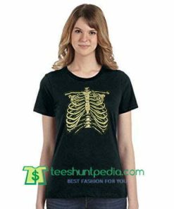 Black Rib Cage T Shirt gift tees adult unisex custom clothing Size S-3XL