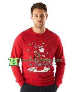 Santa North Pole Funny Ugly Christmas Sweatshirt Maker Cheap