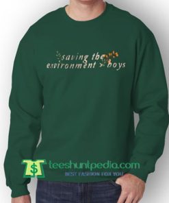 Saving The Environment Boys Sweatshirt Maker Cheap