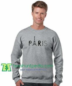 Paris Font Vintage Sweatshirt Maker Cheap