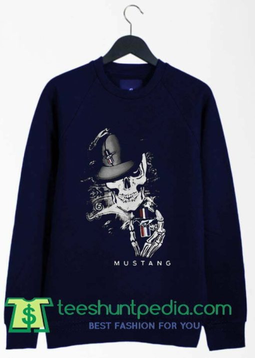 Skeleton Skull Mustang Logo Sweatshirt By Teeshunpedia.com